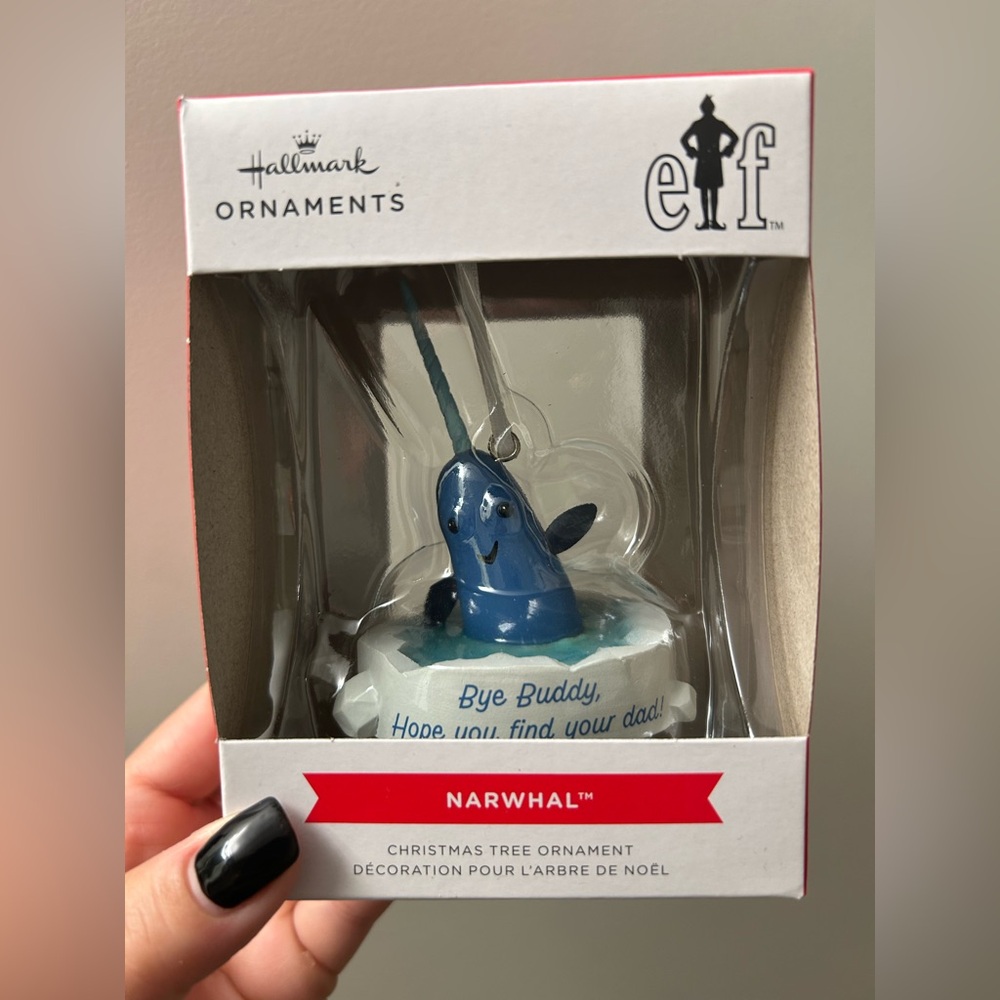 ⭐️ 2/$50 Hallmark Mr. Narwhal Christmas Ornament from Elf ‘Bye Buddy’